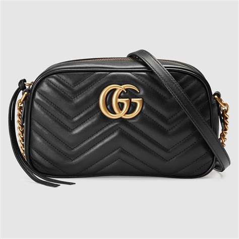 black gucci chain bag|gucci black marmont bag.